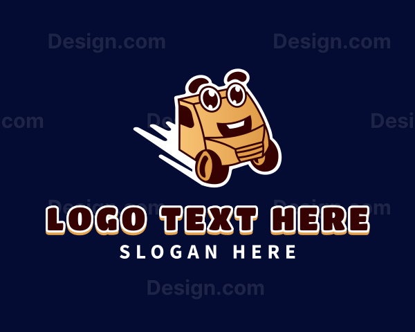 Cute Truck Delivery Import Logo