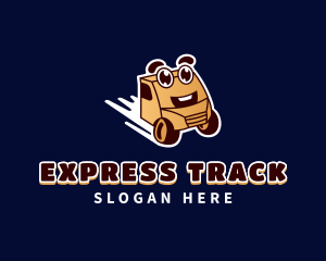 Cute Truck Delivery  logo design