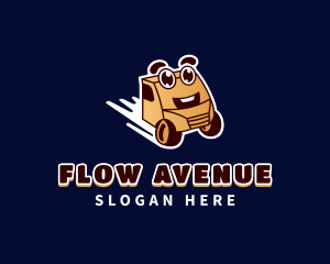 Cute Truck Delivery  logo design