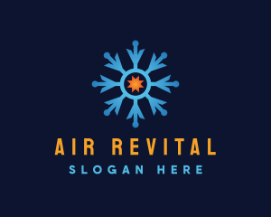 Industrial Thermal Snowflake  logo design