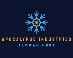 Industrial Thermal Snowflake  logo design