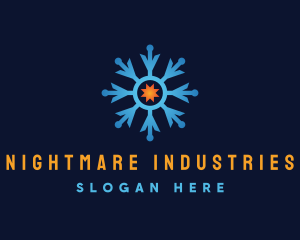 Industrial Thermal Snowflake  logo design