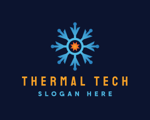 Industrial Thermal Snowflake  logo design