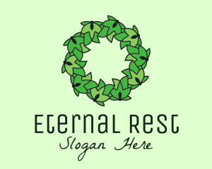 Simple Leaf Wreath logo