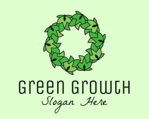 Simple Leaf Wreath logo