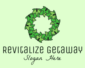 Simple Leaf Wreath logo