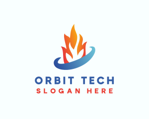 Fire Water Orbit logo design