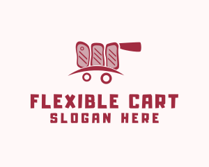 Meat Butcher Cart logo design