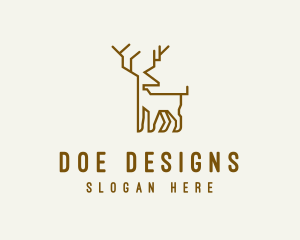 Brown Deer Animal logo