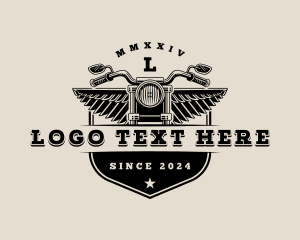 Motorcycle Rider Wings logo