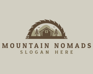 Mountain Wood Cabin logo design