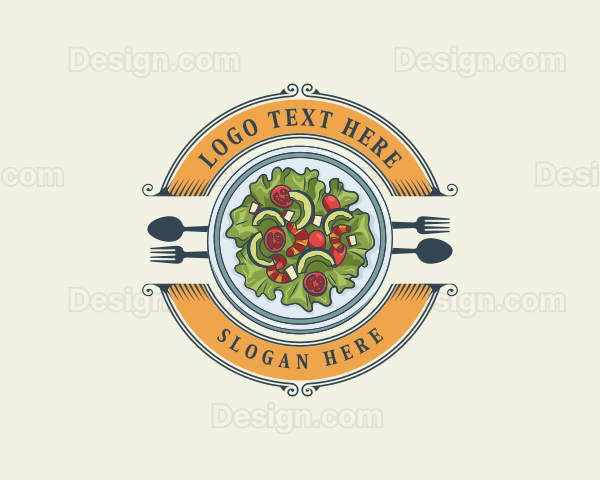 Vegetable Salad Restaurant Logo