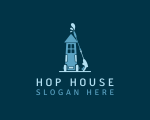 House Pressure Washer Droplet logo design