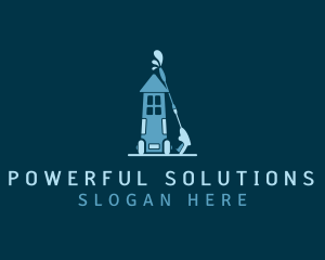 House Pressure Washer Droplet logo design