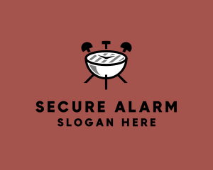 Alarm Clock Barbecue logo design