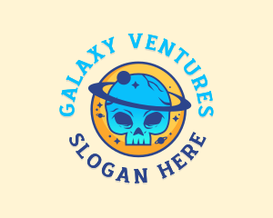 Galaxy Skull Planet logo design