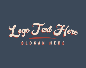 Retro Cursive Business Logo