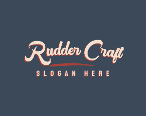 Retro Cursive Business logo design