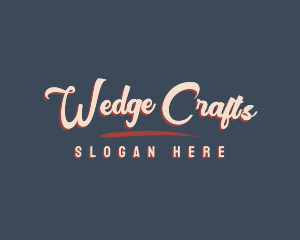 Retro Cursive Business logo design