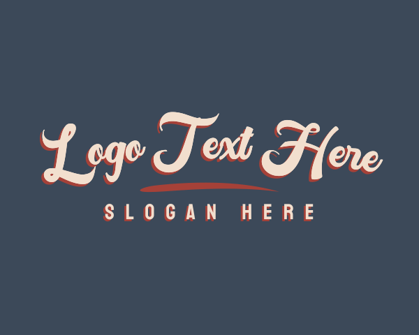 Retro Cursive Business logo