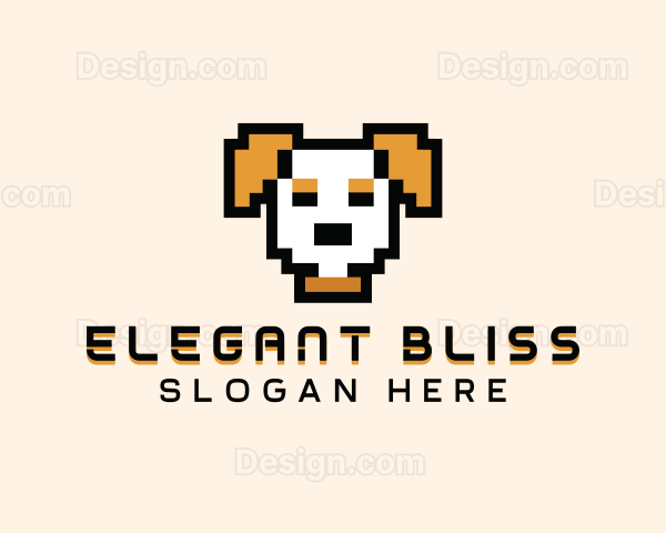 Retro Pixel Dog Logo