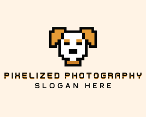 Retro Pixel Dog logo design