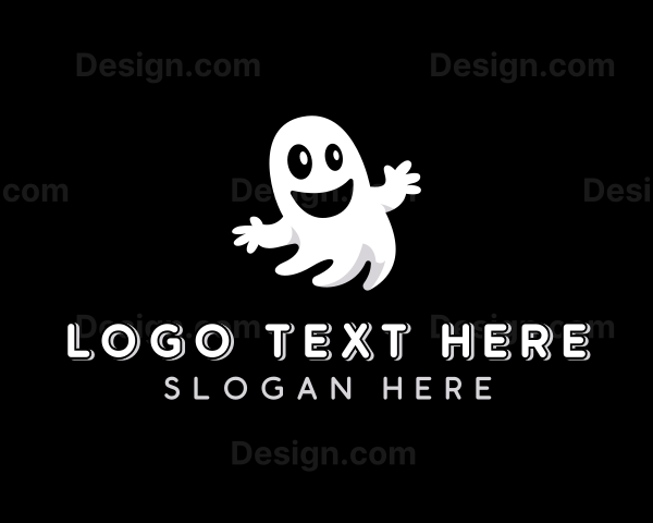 Scary Halloween Ghost Logo