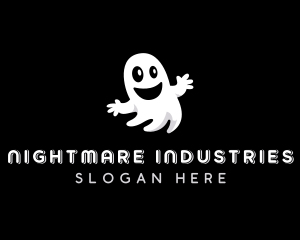 Scary Halloween Ghost logo design