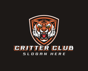 Angry Tiger Shield Gaming logo design