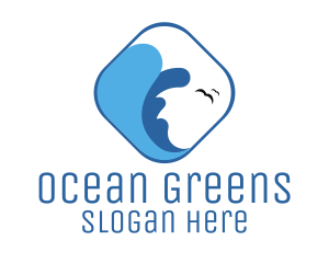 Ocean Waves Surf logo design