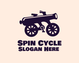 Weapon Cannon Bicycle logo design