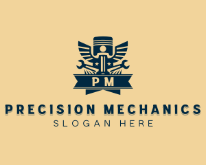 Mechanical Piston Restoration logo design