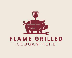 Pork Barbecue Grill  logo design