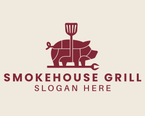 Pork Barbecue Grill  logo design