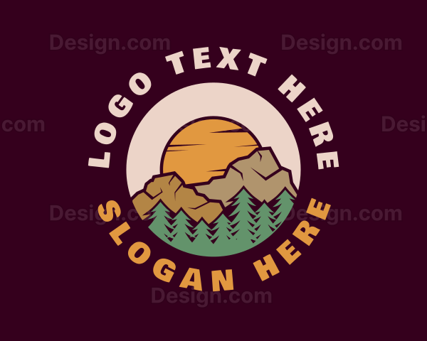 Sunset Hiking Adventure Logo