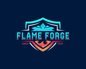 Fire Ice Cooling logo design