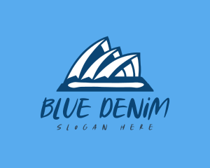 Blue Sydney Opera House logo design