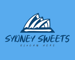 Blue Sydney Opera House logo design