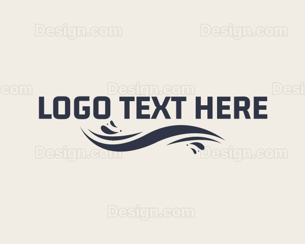 Wave Ocean Wordmark Logo