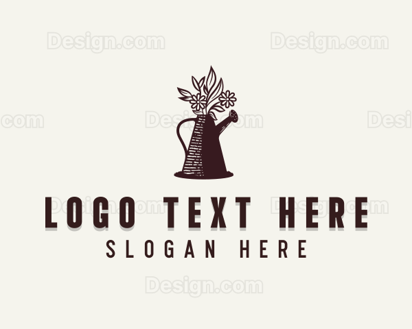 Flower Plant Gardening Logo