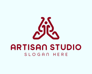 Yoga Studio Letter A logo design