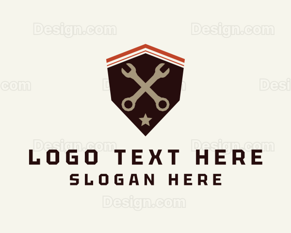 Industrial Wrench Shield Logo