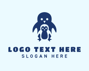 Blue Penguin Animal logo