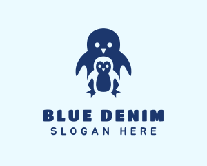 Blue Penguin Animal logo design