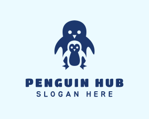 Blue Penguin Animal logo