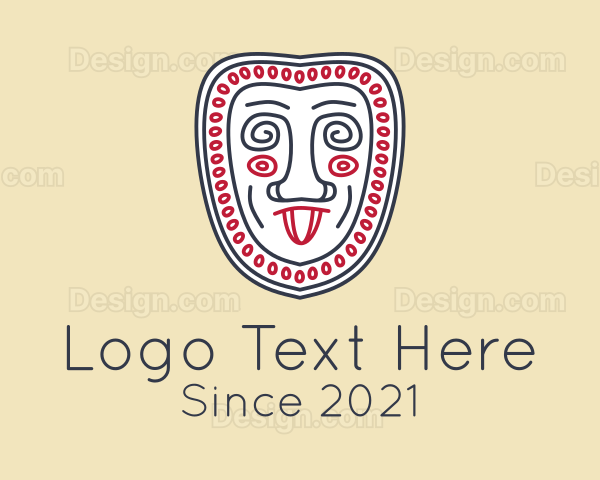 Ethnic Face Drawing Logo