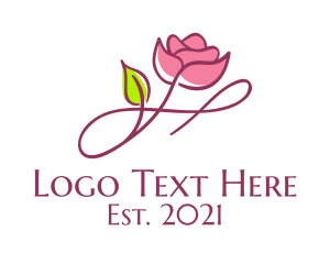 Aesthetic Rose Flower  logo