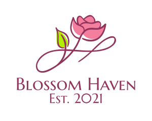 Aesthetic Rose Flower  logo