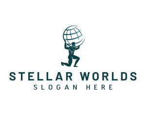 World Atlas Globe logo design