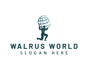 World Atlas Globe logo design